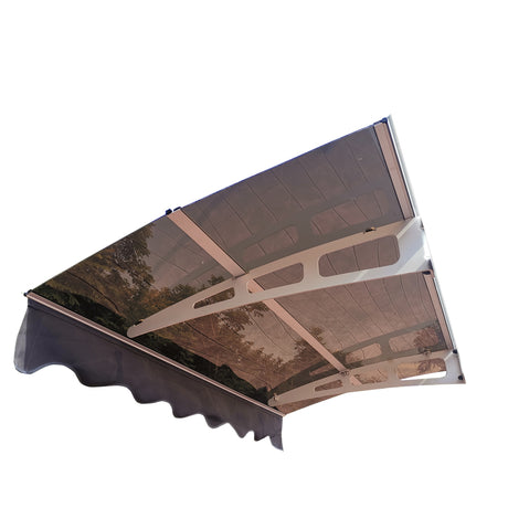 DA5934W Series Door Window Awning Canopy Made of 0.137 Inch Thick Crystal Solid Polycarbonate Sheet in size of 59" Wide x 34" - V.I.P Digital Presence