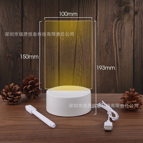 Take Down Notes And Light Up Your Space Transparent Luminous Acrylic Noteboard - V.I.P Digital Presence