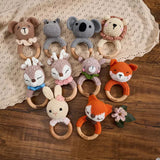Campana relajante para bebé con nombre tallado, regalo para recién nacido, regalo para el baño, muñeca de dibujos animados tejida