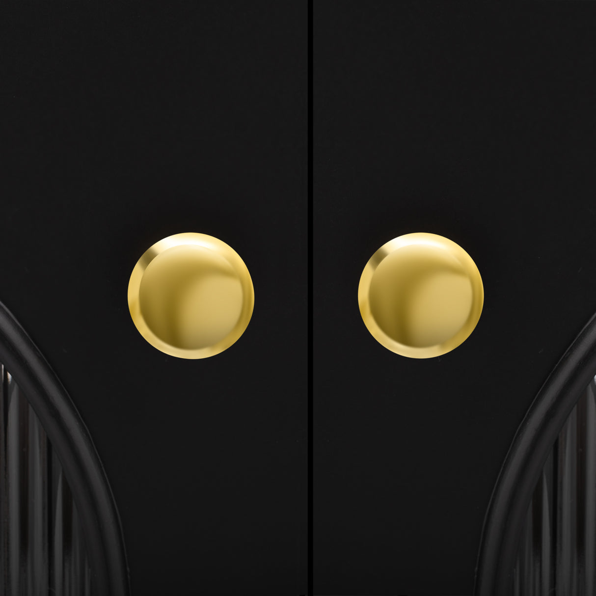 U-Can Modern TV Stand for TVs up to 80 Inches with 4 Cabinets with Metal Legs and Handles for Living room, Black - V.I.P Digital Presence