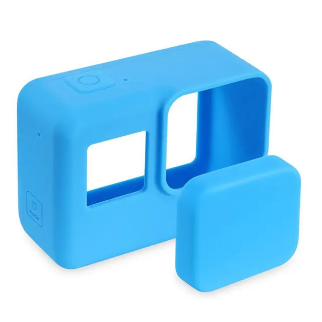 Go Pro Accessories Action Camera Case Protective Silicone Case Skin +Lens Cap cover for GoPro Hero 6 5 Black Hero 6 Camera