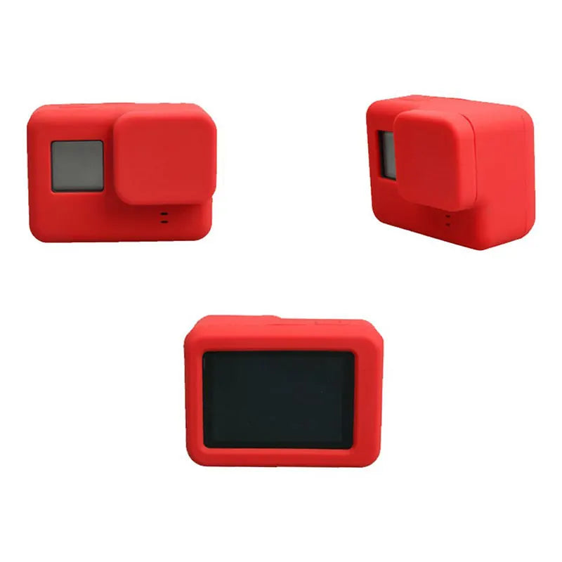 Go Pro Accessories Action Camera Case Protective Silicone Case Skin +Lens Cap cover for GoPro Hero 6 5 Black Hero 6 Camera