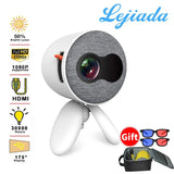 LEJIADA YG220 Mini Proyector Audio Teléfono de 3,5 mm con Pantalla Versión Actualizada Proyector Portátil de Bolsillo Lindo Reproductor de Video Regalo para Niños 