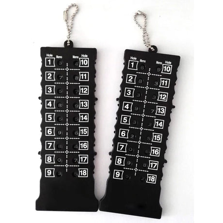 18 Holes Golf Stroke Counters Outdoor Golf Stroke Putt Score Card Score Counter With Key Chain Black - V.I.P Digital Presence