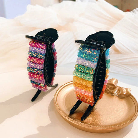 Korean Rainbow Hair Clips Big Crabs For Ponytail Bun Hair Clamps - V.I.P Digital Presence