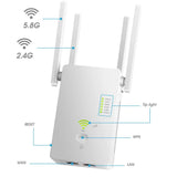 Repetidor WiFi de 5 GHz, banda dual, extensor WiFi inalámbrico de 2,4 G y 5 G, amplificador WiFi de 1200 Mbps, punto de acceso inalámbrico 