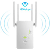 Repetidor WiFi de 5 GHz, banda dual, extensor WiFi inalámbrico de 2,4 G y 5 G, amplificador WiFi de 1200 Mbps, punto de acceso inalámbrico 