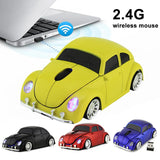 Ratón inalámbrico ergonómico con forma de coche divertido con receptor para PC, portátil, ratón para juegos, mini ratón para coche, ratón para juegos de 2,4 GHz