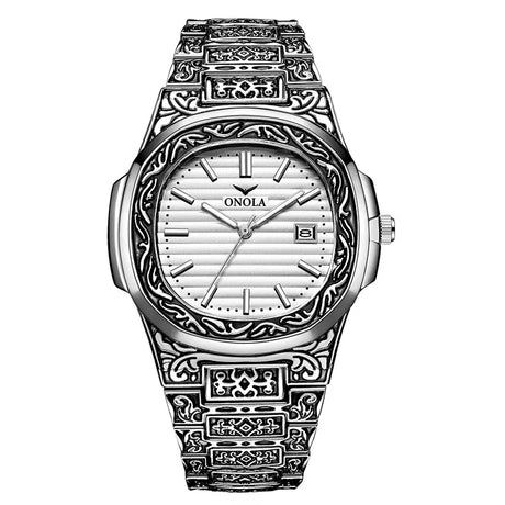 Fashion quartz watch men Brand ONOLA luxury Retro golden stainless steel watch men gold mens watch reloj hombre - V.I.P Digital Presence