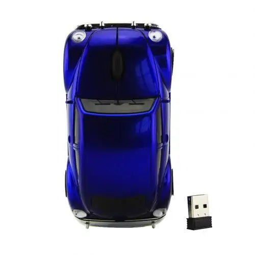 Ratón inalámbrico ergonómico con forma de coche divertido con receptor para PC, portátil, ratón para juegos, mini ratón para coche, ratón para juegos de 2,4 GHz