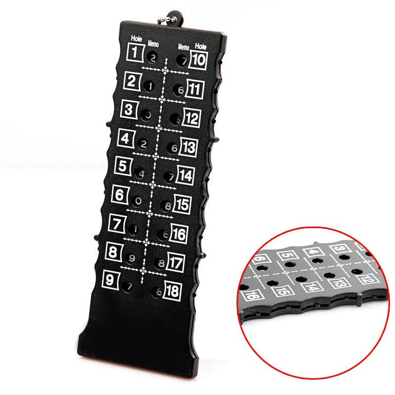 18 Holes Golf Stroke Counters Outdoor Golf Stroke Putt Score Card Score Counter With Key Chain Black - V.I.P Digital Presence