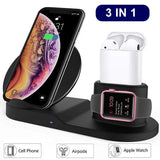 Cargador inalámbrico Qi de 10 W para iPhone XS, XR, 8 Plus, 11 Pro Max, Xiaomi Mi9 y Huawei. 