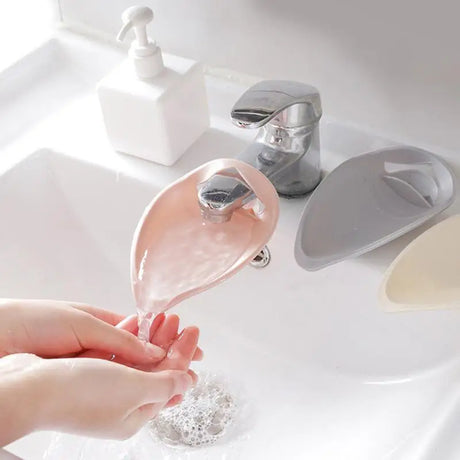 1Pcs Silicone Faucet Extender Solid Color Sink Handle Extension   Bathroom Kitchen Accessories Reach Faucet Rubber Hand Washing - V.I.P Digital Presence