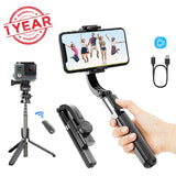 Estabilizador de teléfono, grabación de video, cardán de mano universal, estabilizadores de teléfonos inteligentes, palo de selfie inalámbrico Bluetooth, vlog, transmisión en vivo