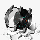 Funda de TPU para Huawei Watch GT 2 de 46 mm, correa para Watch GT/GT2 de 46 mm, protector de pantalla envolvente suave. 