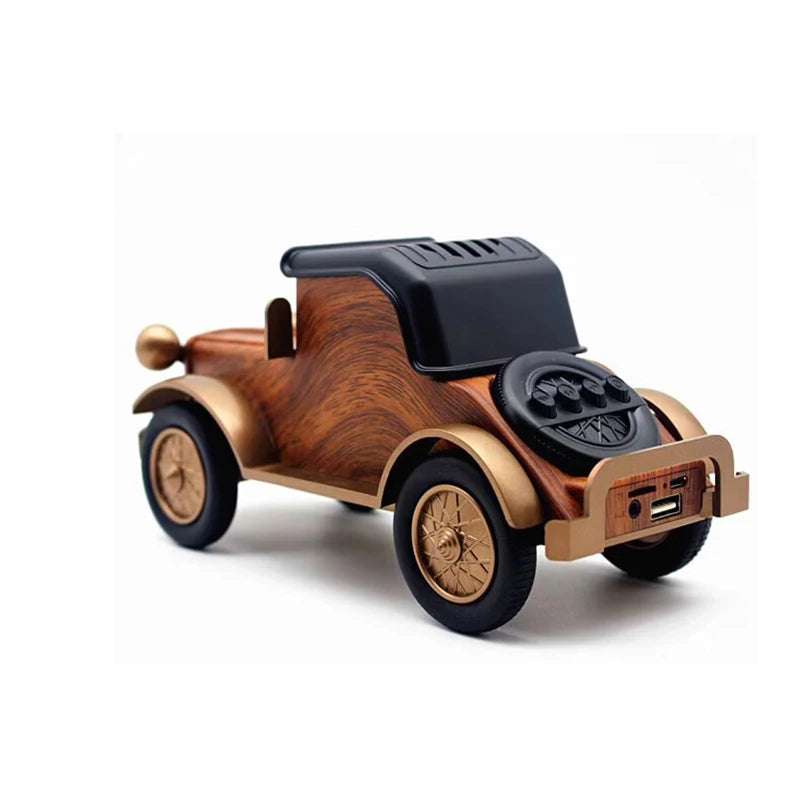 A9 Retro Classic Car Bluetooth Speaker Wood Grain Wireless Subwoofer - V.I.P Digital Presence