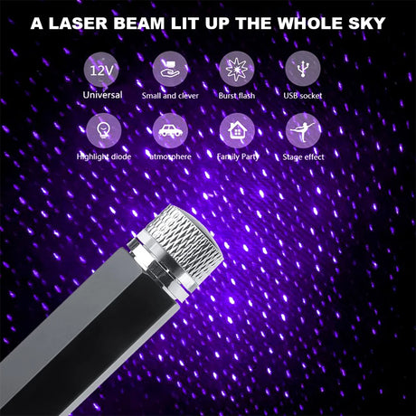 Mini LED Car Roof Star Night Light Projector Atmosphere Galaxy Lamp USB Decorative Lamp Adjustable Car Interior Decor Light - V.I.P Digital Presence