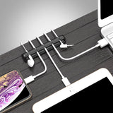 Organizador de cables de escritorio, cable de datos, hebilla fija, dispositivo de carga USB, enrollador de cables, concentrador de cables para auriculares