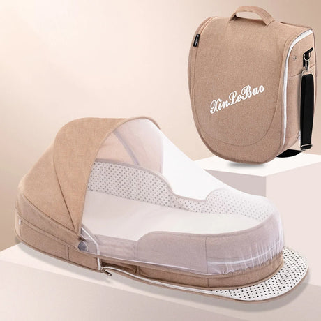 Baby Crib Multifunctional Folding Newborn Bed Toddler Bed Portable Sun Protection Mosquito Net Infant Camping Bed Travel Cot - V.I.P Digital Presence