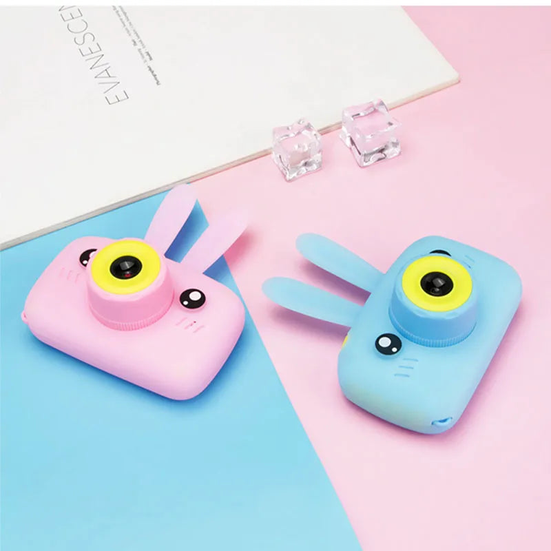 Cámara digital HD para niños, cámara de 2 pulgadas con bonitos dibujos animados, juguetes para niños, regalo de cumpleaños, cámara de 1600 W