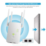 Repetidor WiFi de 5 GHz, banda dual, extensor WiFi inalámbrico de 2,4 G y 5 G, amplificador WiFi de 1200 Mbps, punto de acceso inalámbrico 
