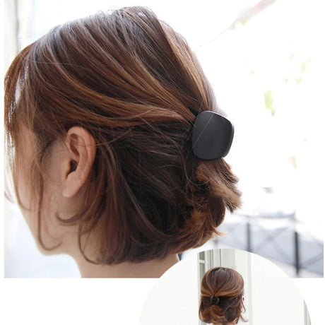 Korean Fashion Design Women Hair Claw Solid Color Hair Crab Retro Square Scrub Hair Clips - V.I.P Digital Presence