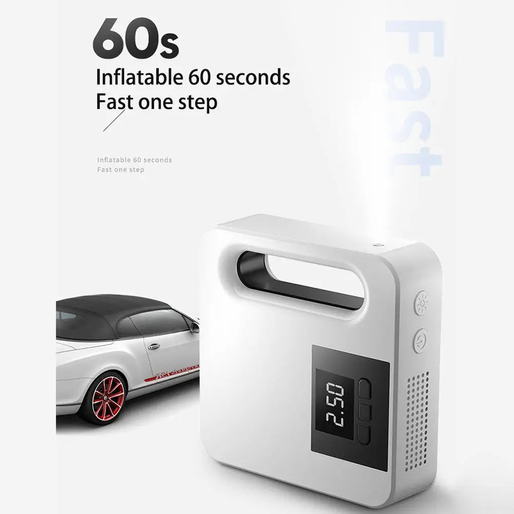 12V Mini Car Air Compressor Tire Inflatable Air Pump Portable Inflator Pump Electric Intelligent Car Tire Inflator - V.I.P Digital Presence