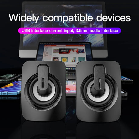 Mini Computer Speaker USB Wired Speakers 3D Stereo Sound Surround Loudspeaker For PC Laptop Notebook Not bluetooth Loudspeakers - V.I.P Digital Presence
