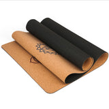 183X68cm Natural Cork TPE Yoga Mat For Fitness 5mm Sports Mats Pilates Exercise Pads Non-slip Yoga mats With Position Body Line - V.I.P Digital Presence