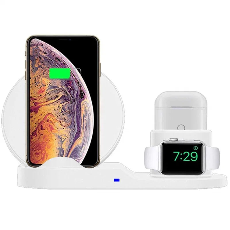 Cargador inalámbrico Qi de 10 W para iPhone XS, XR, 8 Plus, 11 Pro Max, Xiaomi Mi9 y Huawei. 