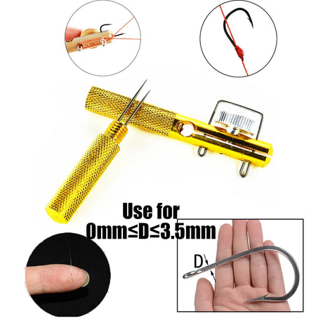 Full Metal Fishing Hook Knotting Tool & Tie Hook Loop Making Device & Hooks Decoupling remover Carp Fishing Accessory - V.I.P Digital Presence