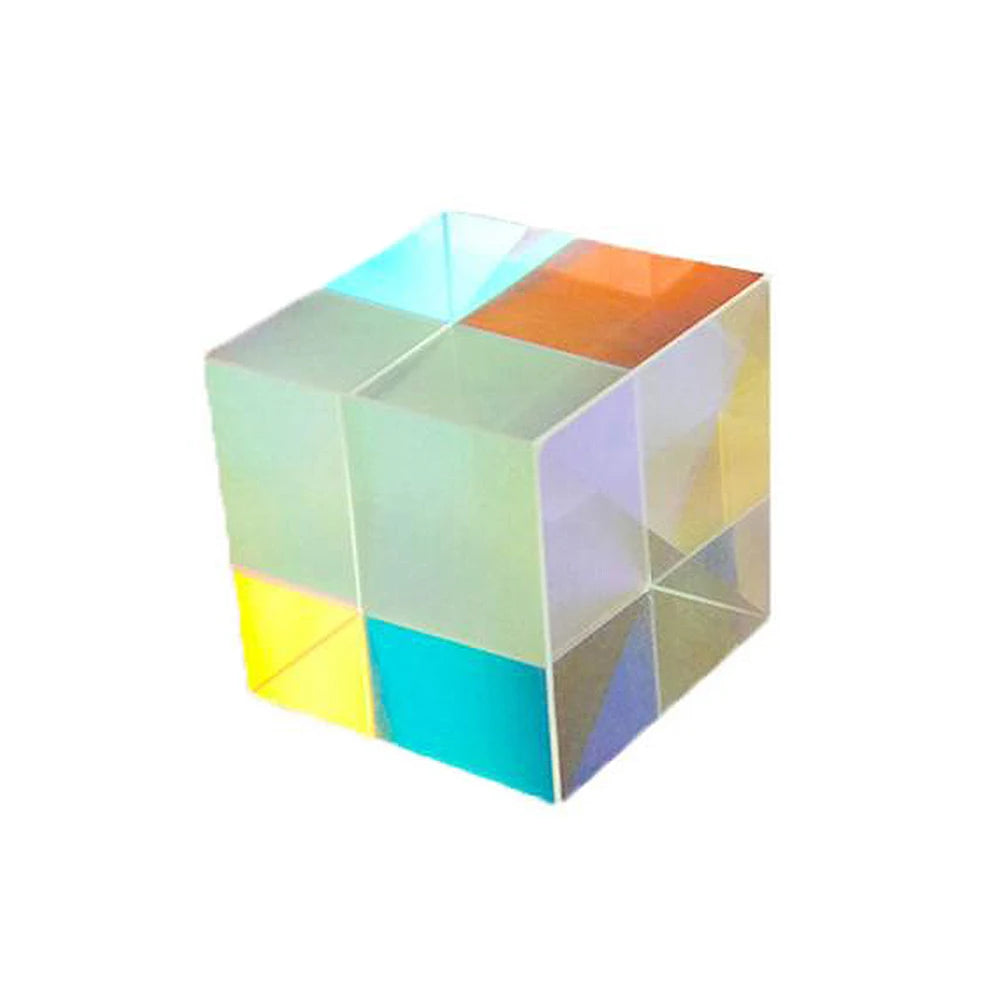 1Pcs Six-Sided X-Cube Bright Light Cube Stained Glass Prism Beam Splitting Prism Optical Experiment Instrument Optical Lens - V.I.P Digital Presence