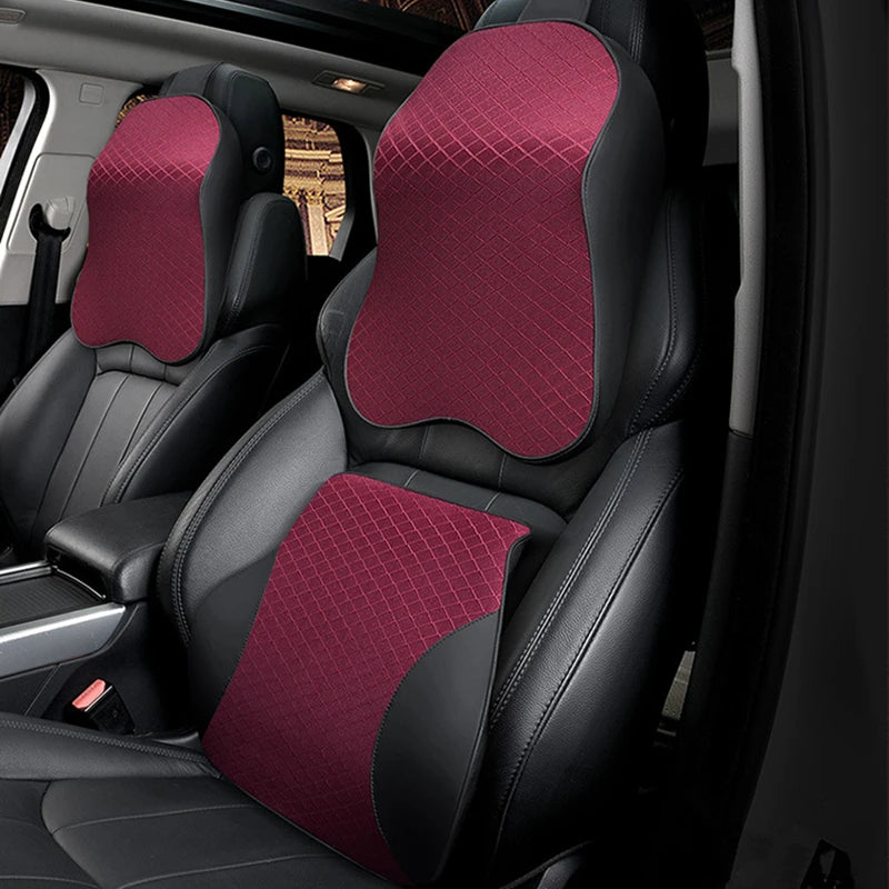 1PCS memory foam cute car seat headrest pillow solid for the neck rest waist back support cushion set pillows auto accessories - V.I.P Digital Presence