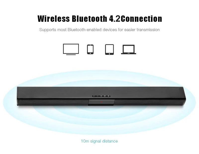 20W TV Sound Bar Wired and Wireless Bluetooth Home Surround SoundBar for PC Theater TV Speaker - V.I.P Digital Presence