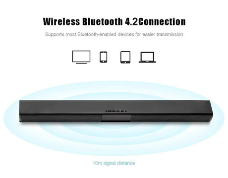 20W TV Sound Bar Wired and Wireless Bluetooth Home Surround SoundBar for PC Theater TV Speaker - V.I.P Digital Presence
