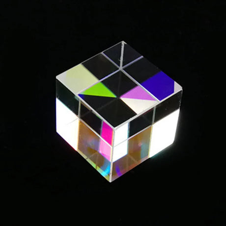 1Pcs Six-Sided X-Cube Bright Light Cube Stained Glass Prism Beam Splitting Prism Optical Experiment Instrument Optical Lens - V.I.P Digital Presence