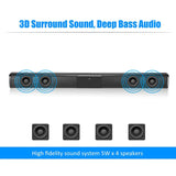 20W TV Sound Bar Wired and Wireless Bluetooth Home Surround SoundBar for PC Theater TV Speaker - V.I.P Digital Presence