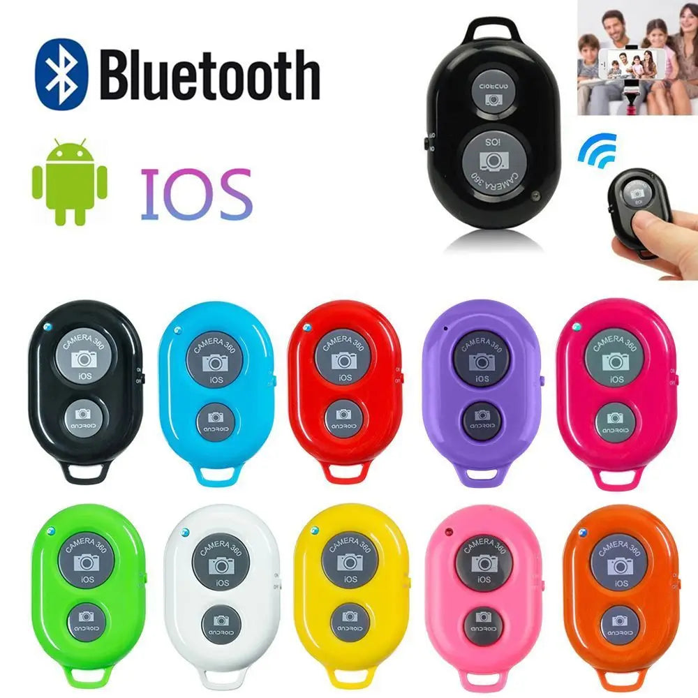 Obturador de control remoto para cámara de teléfono inteligente con Bluetooth inalámbrico para palo de selfie, monopié compatible con Android, iOS, iPhone X y iPhone 8.