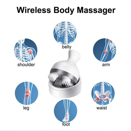 Waterproof Electric Head Massage Wireless Scalp Massager Prevent Hair Loss Body Deep Tissue Kneading - V.I.P Digital Presence