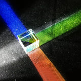 1Pcs Six-Sided X-Cube Bright Light Cube Stained Glass Prism Beam Splitting Prism Optical Experiment Instrument Optical Lens - V.I.P Digital Presence