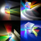 1Pcs Six-Sided X-Cube Bright Light Cube Stained Glass Prism Beam Splitting Prism Optical Experiment Instrument Optical Lens - V.I.P Digital Presence