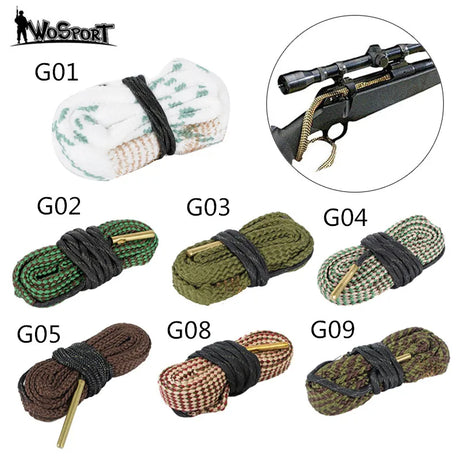 Hunting Gun Bore Cleaner Snake.22 Cal.223 Cal.38 Cal& 5.56mm,7.62mm,12GA Rifle Cleaning Kit Tool Rifle Barrel Calibre Snake Rope - V.I.P Digital Presence