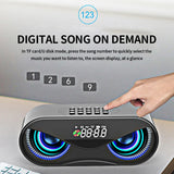 M6 Cool Owl Design Bluetooth Speaker LED Flash Wireless Loudspeaker FM Radio Alarm Clock TF Card Support Select Songs By Number - V.I.P Digital Presence