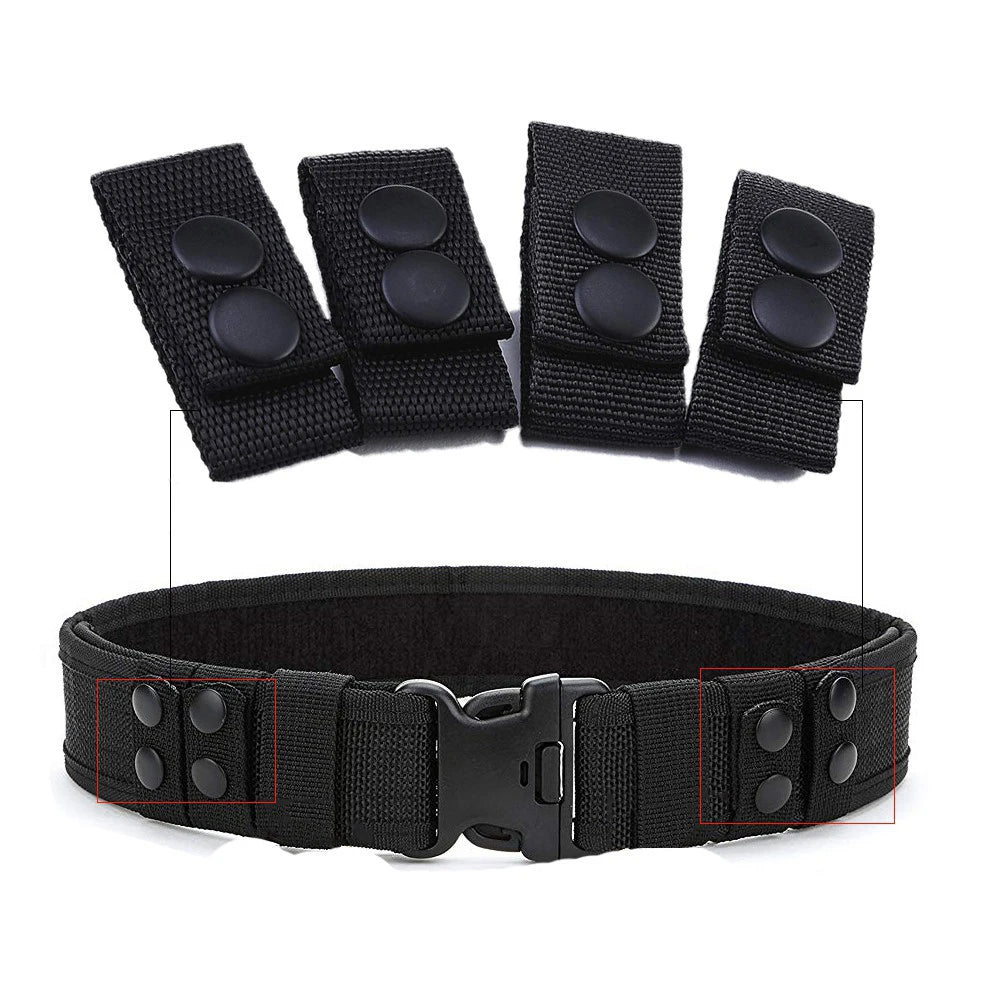 4Pcs/Set Tactical Belt Buckle Police Military Accessory Double Snaps Nylon Tactical Belt Loop Holder Keeper - V.I.P Digital Presence