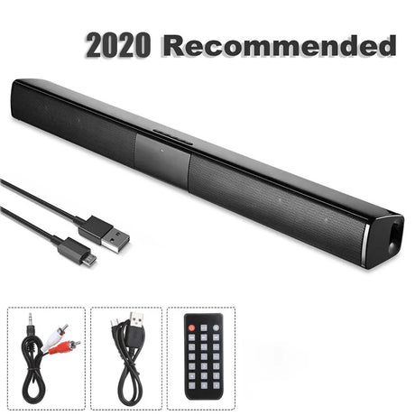 20W TV Sound Bar Wired and Wireless Bluetooth Home Surround SoundBar for PC Theater TV Speaker - V.I.P Digital Presence