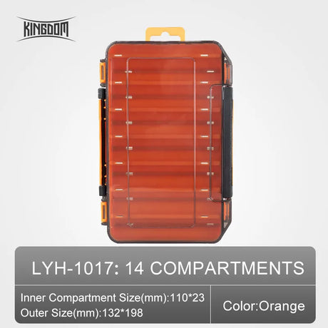 Kingdom Fishing Box 12 14 compartments Fishing Accessories lure Hook Boxes storage Double Sided High Strength Fishing Tackle Box - V.I.P Digital Presence