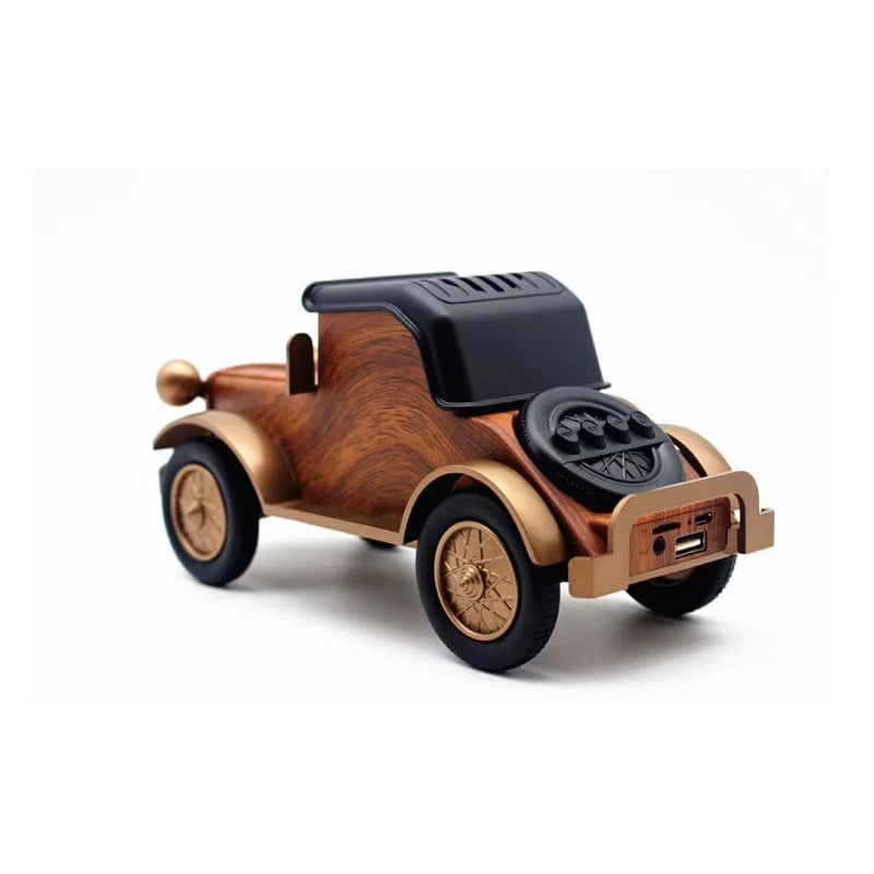 A9 Retro Classic Car Bluetooth Speaker Wood Grain Wireless Subwoofer - V.I.P Digital Presence