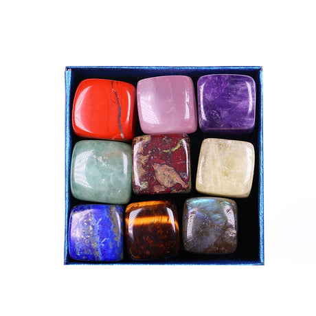 9 Pcs/Set Natural Quartz Fossiles Block Gravel Crystals Agates Education Specimen Aura Stone Aquarium Decoration Gift Box - V.I.P Digital Presence