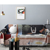 4018 Nordic Throw Blanket Multifunction Space Travel Decoration Slipcover Cobertor Hanging Tapestry for Sofa Bed Sheet Blankets