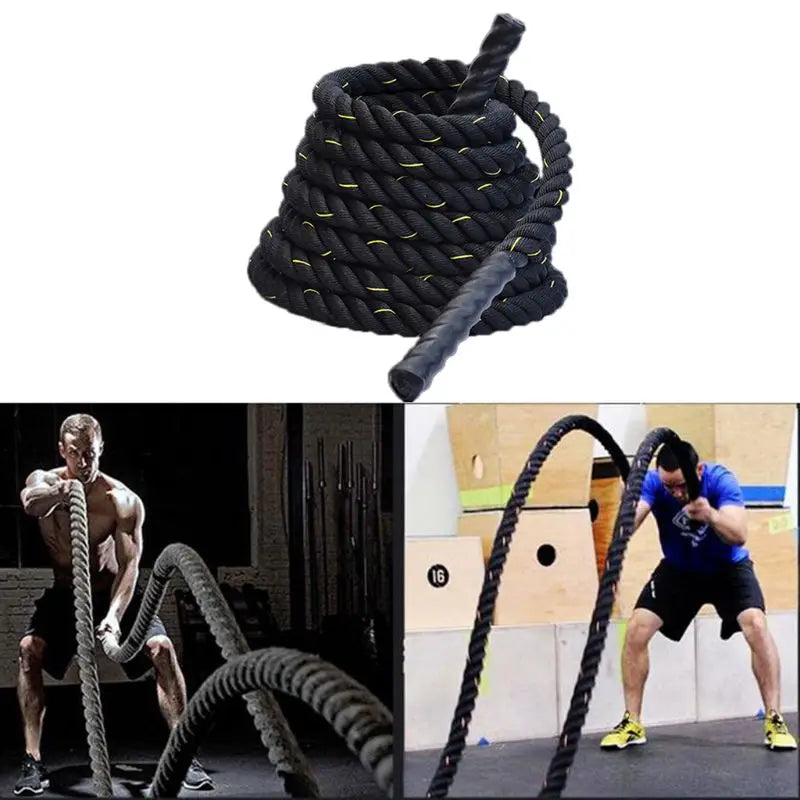 Cuerda de saltar pesada, entrenamiento con cuerda de saltar, cuerdas de batalla para hombres y mujeres, entrenamiento de cuerpo completo, entrenamiento de potencia, desarrollo de fuerza muscular